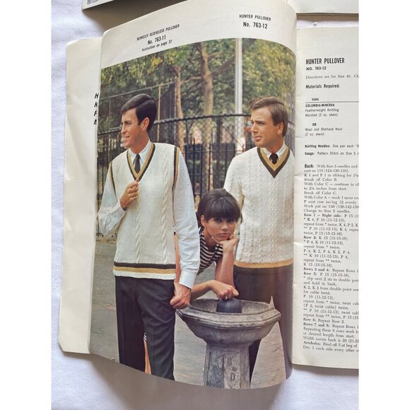 Vintage Columbia Minerva Mens Knitting Pattern Books Vol 124 & 798 For Classic S - Picture 5 of 14